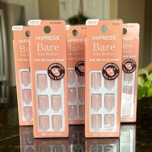 imPRESS Bare but Better Press On Nails No Glue Manicure - Pink (SET OF 5)